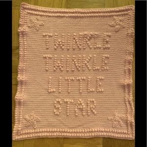 Crochet Baby Afghan. Twinkle Twinkle Little ⭐️ - Pink